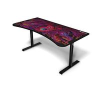 Arozzi Arena Ultrawide Mesa de Juego y Escritorio Curvo con Base de Escritorio Impermeable en Toda la Superficie y Aberturas de Gestión de Cables y Red