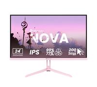 Arozzi Nova 24" Monitor Gaming IPS FHD 200 Hz, 1 ms, FreeSync, HDR, Altavoces Integrados - Rosa