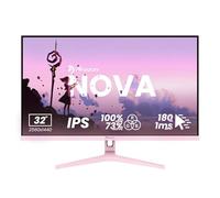 Arozzi Nova 32" Monitor Gaming IPS QHD 2560×1440, 180 Hz, 1 ms, FreeSync, HDR, Altavoces Integrados - Rosa