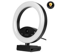Arozzi Occhio True Privacy Ring Light - Webcam con Anillo de luz de 6 Pulgadas, 3 temperaturas y Brillo Ajustable, Sistema de privacidad verdadera, resolución 1920 x 1080P