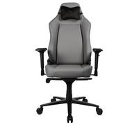 Arozzi Primo - Silla de juego de cuero de primera calidad color marrón con almohada de cuello suave, altura ajustable, asiento espacioso y ruedas grandes de primera calidad - PRIMO-PREM-BWN