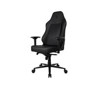 Arozzi Primo-Prem-BK Primo - Silla de Juegos de Cuero de Primera Calidad, Color Negro, Almohada de Material de Terciopelo, reposabrazos 4D, Soporte Lumbar Integrado Ajustable