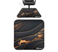 Arozzi Zona Quattro - Alfombrilla Antideslizante de Microfibra para amortiguar el Ruido y los arañazos, Color Negro y Dorado