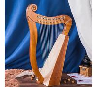 Arpa clásica con palanca de caoba, llave de afinación y bolsa de almacenamiento, instrumento musical de resonancia para principiantes y amantes de la música