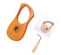 Arpa Compacta De Madera Maciza De 7 Cuerdas Diseño Fácil De Tocar Con Tono Cálido Natural Ideal Para Estudiantes Y Presentaciones Familiares Arpa De Madera Hecha a Mano Regalo