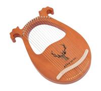 Arpa de 16 cuerdas de madera roja y alambre de acero, adecuado para niños, adultos, principiantes, amantes, amigos, profesionales y pequeñas bandas, color madera, llaves de afinación, llaves de