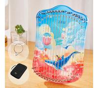 Arpa de 17, 21 y 23 cuerdas, fácil de aprender, instrumento musical para principiantes de acrílico transparente, lira con llave de afinación, púas y bolsa, piano de dedo (azul, 31 notas)