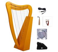 Arpa de caoba de 15 cuerdas, arpa celta irlandesa con cuerdas de nailon con bolsa duradera, llave de afinación y cuerdas de repuesto, adecuada para amantes de la música, principiantes, niños, adultos