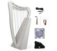 Arpa de caoba de 15 cuerdas, arpa celta irlandesa de cuerdas de nylon con bolsa duradera, llave de afinación y cuerdas de repuesto, adecuada for amantes de la música, principiantes, niños, adultos (C