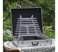 Arpa De Cristal Cuarzo Para Terapia Sonido 432 Hz, Cuenco Para Sanación Sonora, Con Diseño La Flor Vida. Incluye Estuche Aluminio Soporte Para Baño(440hz)