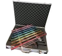 Arpa de cristal de cuarzo con diseño de terapia de sonido de 432 Hz con 8 notas y caja de aleación de alúmina,Colorful