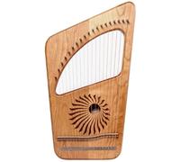 Arpa de lira, 19 cuerdas de metal, arpa de madera de cerezo con llave de afinación, cuerdas, alfombrilla antideslizante, serrín y libro de canciones, instrumento de cuerdas de regalo