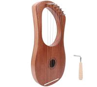 Arpa de lira Arpa peque?a port¡§¡étil Palisandro Cuerda estable duradera Llave giratoria port¡§¡étil Madera 7 Instrumento de Arpas Instrumentos de cuerda