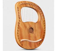 Arpa de Lira con Llave de Ajuste Limpieza de Tela Manual de Instrucciones, Lyre Harp Caoba Arpa de Palanca para Viajar, Actuación Portátil(16-string)