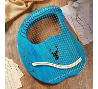 Arpa de lira de 15, 16, 19, 21, 23 y 24 cuerdas, instrumento musical portátil para principiantes, arpa de regazo con funda de transporte, llave de afinación de cuerdas de repuesto, púas y manual (co