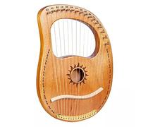 Arpa de Lira de 16 Cuerdas de Metal con símbolos fonéticos tallados, Silla de Montar de Hueso de Caoba de Madera Maciza, con Llave de afinación y guía de Instrucciones para niños a