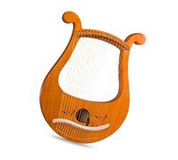 Arpa de Lira de 19 cuerdas, instrumento musical de arpa de caoba con cuerdas de repuesto, llave para afinar para principiantes, Lira, arpa para principiantes
