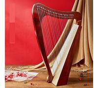 Arpa de lira de 23 cuerdas de color café, fácil para principiantes, instrumento musical clásico de nicho, arpa de regazo