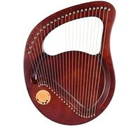 Arpa de lira de 24 cuerdas, caoba de madera maciza, el mejor regalo para principiantes, amantes de la música, niños y adultos, con llave de afinación, cuerda de repuesto y tutorial de música