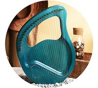 Arpa de lira de 24 cuerdas, instrumento de cuerda de caoba portátil con bolsa de transporte, llave de afinación, cuerda de regalo for principiantes, amantes de la música, niños y adultos (Color : Blu