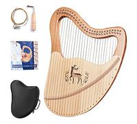 Arpa de lira de 27 cuerdas, instrumento de caoba con cuerdas de metal con bolsa de EVA, llave de afinación, cuerdas de repuesto, manual en inglés, regalo para principiantes y amantes de la música ad