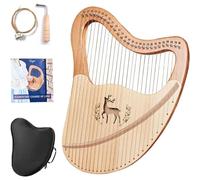 Arpa de lira de 27 cuerdas, instrumento de caoba de cuerdas de metal con bolsa de EVA, llave de afinación, cuerdas de repuesto, manual en inglés, regalo para principiantes amantes de la música