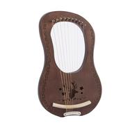 Arpa de lira de 7 cuerdas, juego de arpa de regazo de 10 cuerdas fácil de aprender, instrumento musical clásico compacto portátil, instrumento de lira (color: reno vintage de 10 tonos)