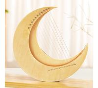 Arpa de lira de 8/11 cuerdas, instrumento musical de madera con soporte, arpa de lira de tono G for niños y adultos (Color : 11 strings_With stand)