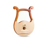 Arpa de Lira de Madera Arpa de Lira, instrumento Musical madera, arpa con cuerda llave for afinar(Rose)