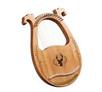 Arpa de lira de madera de 19 cuerdas Caja de resonancia Instrumentos de cuerda Arpa de lira de 16 cuerdas Lira? Arpa para principiantes