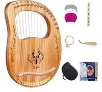 Arpa de lira, Lira 16/19 Cuerdas de metal Silla de arce Cuerpo de caoba Arpa de lira con todos los accesorios incluidos