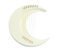 Arpa de Lira luna creciente, 7 cuerdas, Piano arpa Lyra portátil, Mini instrumento Musical cuerda con instrucciones, llave for afinar para adultos/principiantes