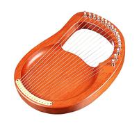 Arpa de Lira madera 16 cuerdas, Metal, instrumento cuerda maciza caoba con bolsa transporte, llave for afinar para adultos/principiantes