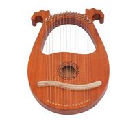 Arpa de lira pequeña con 16 cuerdas, arpa portátil de estilo antiguo, juego de pastilla de caoba, arpa con sonido cálido, arpa para adultos y niños, vintage