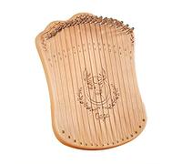 Arpa de lira portátil de 17 cuerdas, instrumento musical de cuerdas de madera de haya maciza con llave de afinación y púas para principiantes, niños y adultos