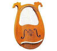 Arpa de Lira portátil, violín griego, arpa de 16 cuerdas, arpa de Lira de caoba de madera maciza con llave para afinar para amantes de la música principiantes