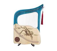 Arpa de lira profesional - Serie Phoenix, instrumentos de cuerda Lyakin de madera de caoba de 24 cuerdas, regalo for amantes de la música estudiantes principiantes (Color : Blue)