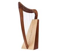 Arpa De Rodilla De 15 Cuerdas, Madera De Caoba Maciza De 23,6 Pulgadas / 60 Cm / 60 Cm De Altura, Con Llave De Ajuste, Bolsa De Concierto Negra, Cuerdas De Repuesto Y Partitura