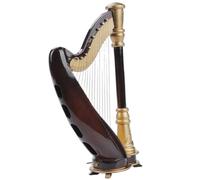 Arpa en miniatura, modelo de instrumento musical para escritorio de 5.5 pulgadas, elegante de decoración del hogar, modelo de arpa en miniatura perfecto para músicos, mejora tu hogar y añade un