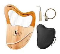 Arpa Instrumento Musical, 21 Cuerdas Metal Instrumentos De Cuerda Con Llave De AfinacióN, PúA, Cuerdas, Bolsa De Concierto Negro, Arpa Lira En Forma De CorazóN, Lira Instrumento Musical Regazo Regalo