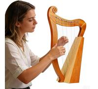 Arpa irlandesa celta con llave de afinación, bolsa de concierto y cuerdas de repuesto, arpa de lira de palanca para adultos, niños y principiantes, instrumento musical