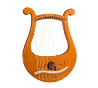 Arpa lira 1 Juego de 19 cuerdas arpa Lira caoba instrumento Musical con llave for afinar cuerda repuesto 35x29x4cm pieza(Wild goose)