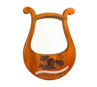 Arpa lira 1 Juego de 19 cuerdas arpa Lira caoba instrumento Musical con llave for afinar cuerda repuesto 35x29x4cm pieza(Lotus)