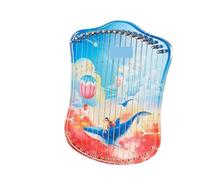 Arpa Lira Arpa de Lira 17 cuerdas, instrumento Musical transparente con patrón gato, ballena y ciervo, arpa Piano palanca afinación for amantes la música(Whale)