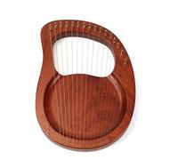 Arpa lira Arpa de Lira madera 16 cuerdas, Metal, instrumento cuerda maciza caoba, regalos vacaciones for niño y niña