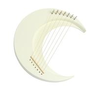 Arpa lira lunar, instrumento musical arpa lira | Lyre Harpe Moon 7 cuerdas Lyre Piano | Instrumento musical portátil, arpa en forma de media luna para amantes de la música y