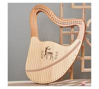 Arpa, Lyre Harp 32 cuerdas instrumento de cuerda madera caoba, con bolsa transporte EVA, llave afinación