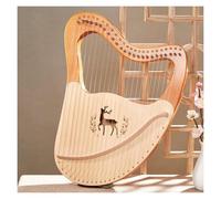 Arpa, Lyre Harp 32 cuerdas instrumento de cuerda madera caoba, con bolsa transporte EVA, llave afinación