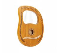 Arpa Madera Arpa Manual Arpa de Regazo Instrumento de Cuerdas Compacto de Caoba y Cálido Apta para Aprendizaje Reuniones Familiares Serenatas Sesiones, 19-Cuerda, size to 3