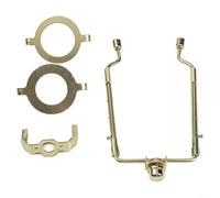 Arpa para pantalla de lámpara de 8 pulgadas con múltiples adaptadores de sillín y anillo de conversión para un fácil reemplazo o montaje de bricolaje en diferentes estilos de lámpara (dorado)